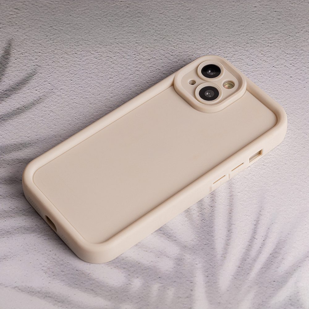 400264_oryg Rim TPU case for iPhone 15 Pro 6,1" beige