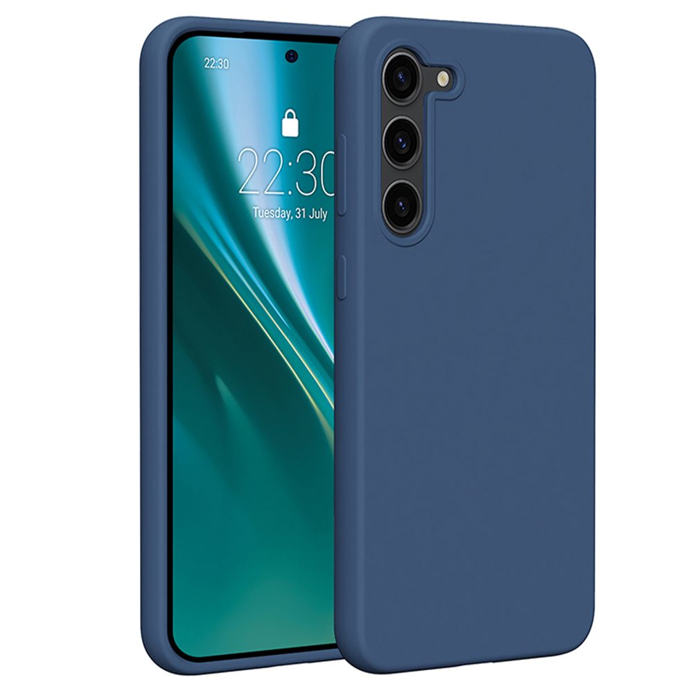 401299_oryg Etteri Silicone case for Samsung Galaxy S23 Plus dark blue