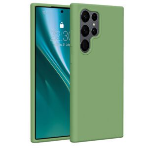 401307_oryg Etteri Silicone case for Samsung Galaxy S23 Ultra light green