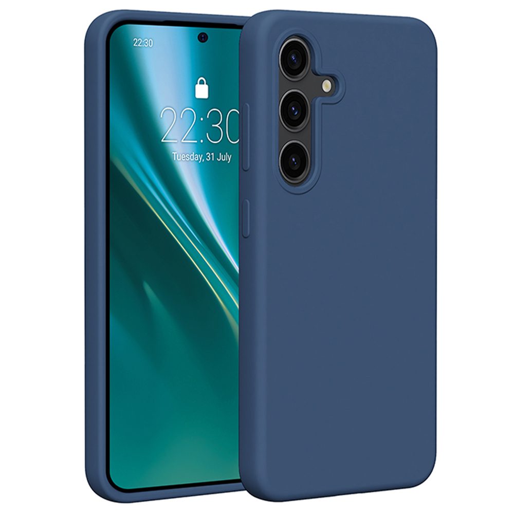 401317_oryg Etteri Silicone case for Samsung Galaxy S25 dark blue