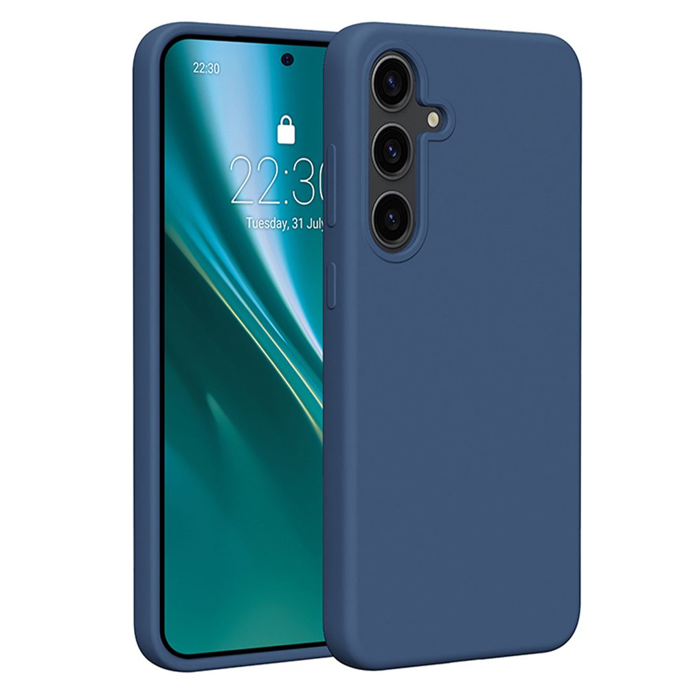 401323_oryg Etteri Silicone case for Samsung Galaxy S24 Plus dark blue