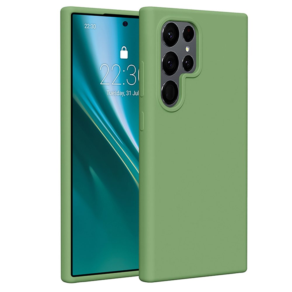 401325_oryg Etteri Silicone case for Samsung Galaxy S24 Ultra light green