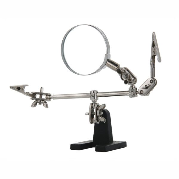 402473_oryg Soldering holder with magnifying glass