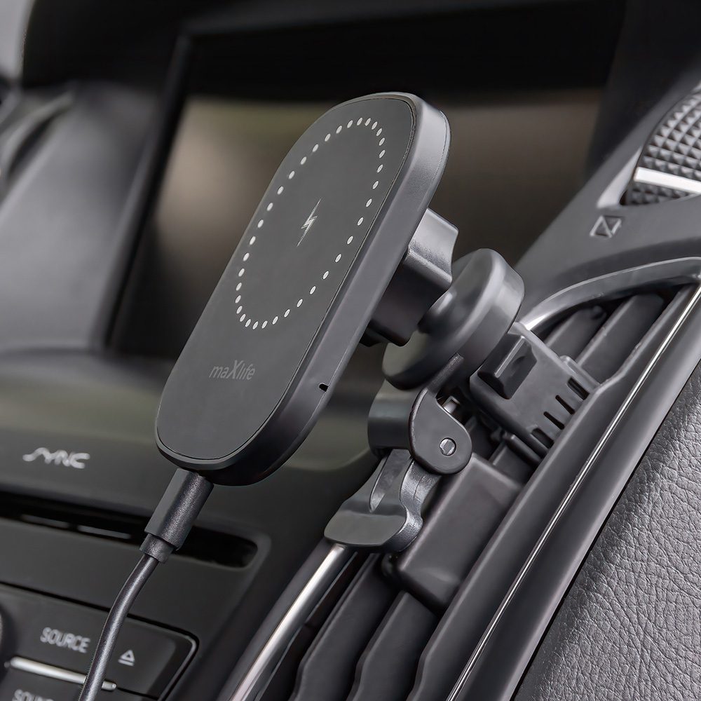 402690_oryg Maxlife car holder for air vent MXCH-16 magnetic with wireless charging black 15W