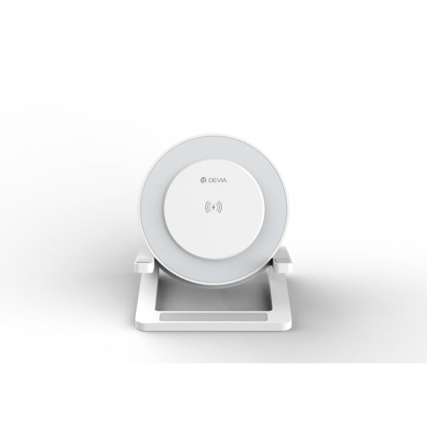 Devia Bluetooth speaker IM-3 with wireless charger 15W and light white