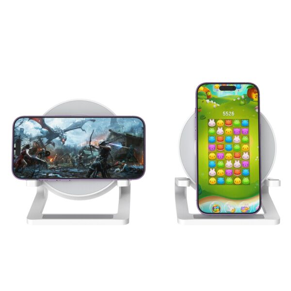 Devia Bluetooth speaker IM-3 with wireless charger 15W and light white