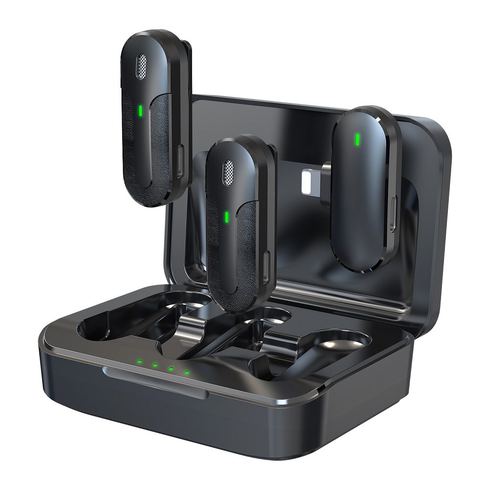 402787_oryg Devia microphone for smartfon Kintone Lightning wireless 2in1 black