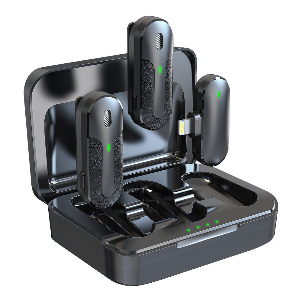 402788_oryg Devia microphone for smartfon Kintone Lightning wireless 2in1 black