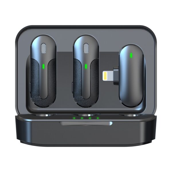 Devia microphone for smartfon Kintone Lightning wireless 2in1 black