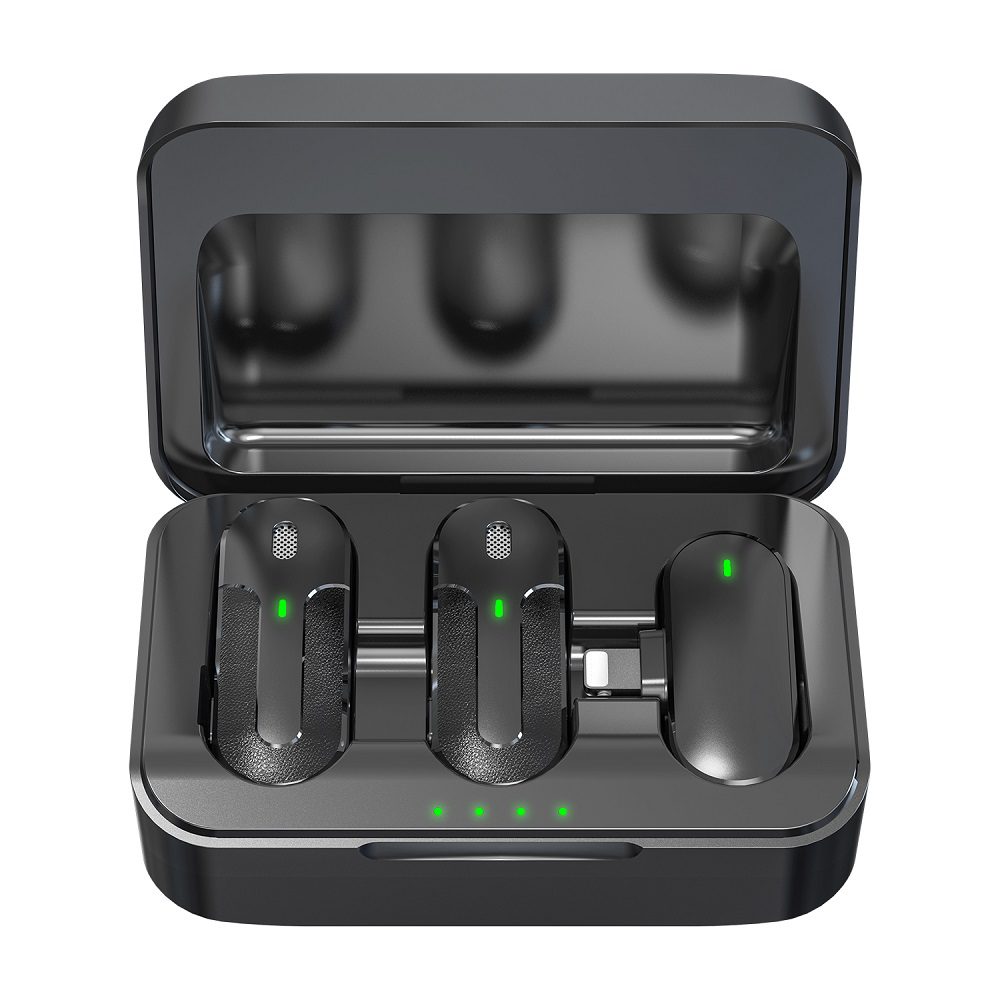 402792_oryg Devia microphone for smartfon Kintone Lightning wireless 2in1 black
