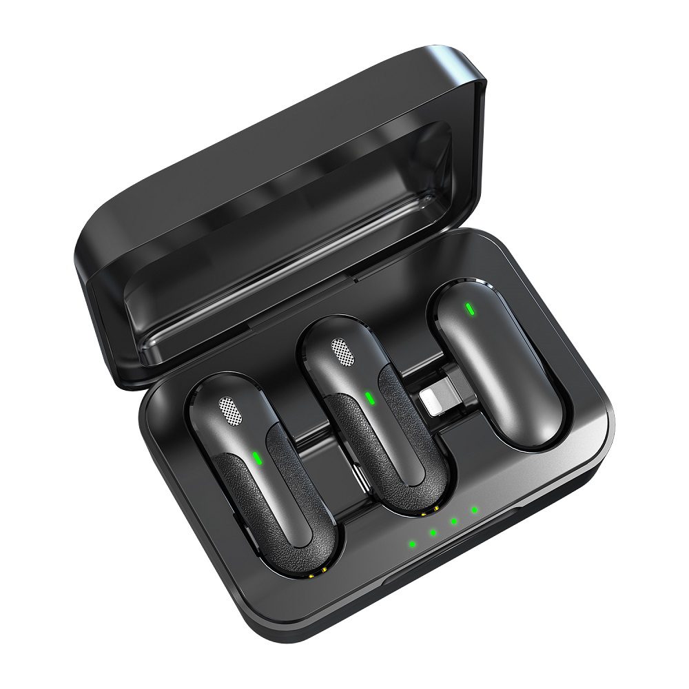 402793_oryg Devia microphone for smartfon Kintone Lightning wireless 2in1 black