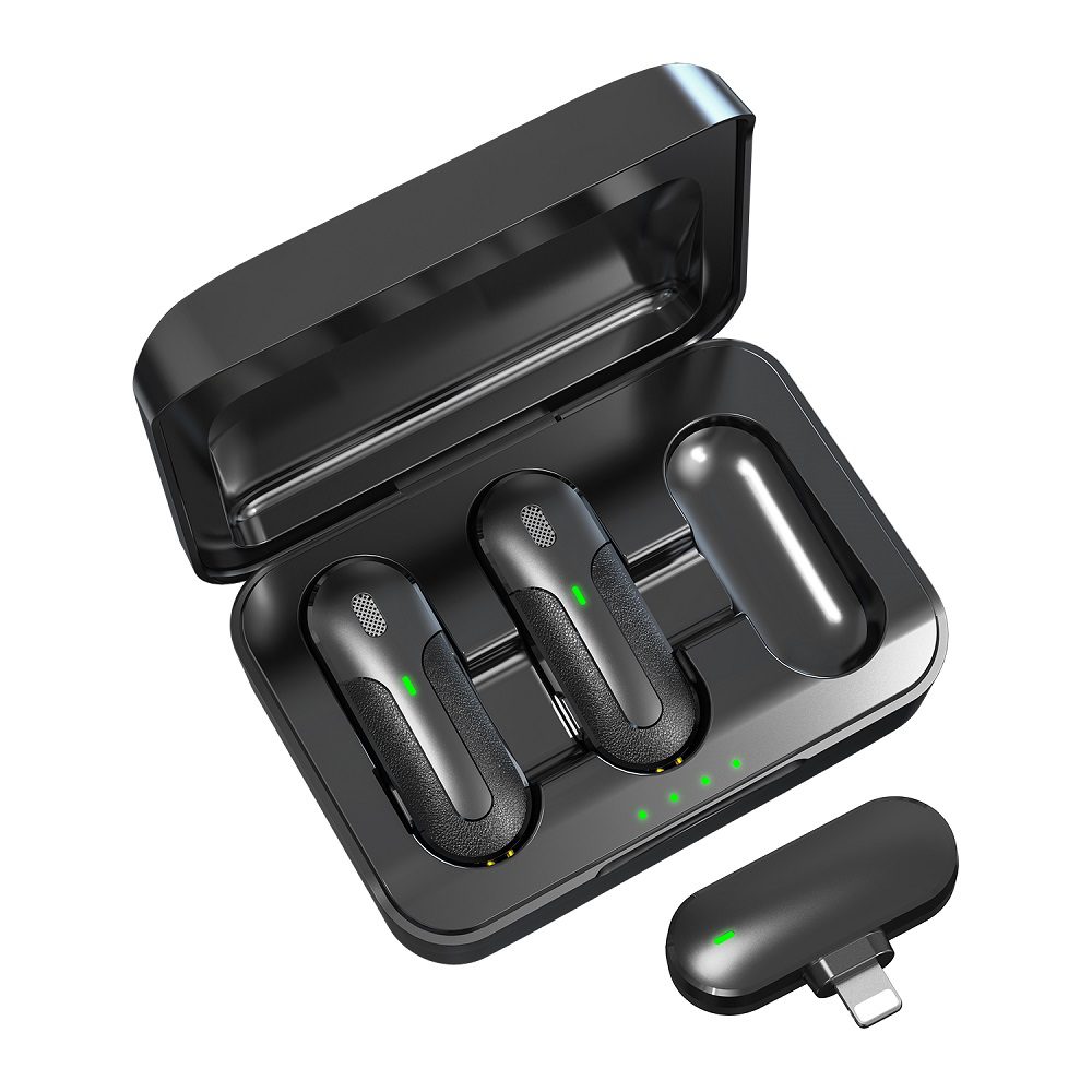 402794_oryg Devia microphone for smartfon Kintone Lightning wireless 2in1 black