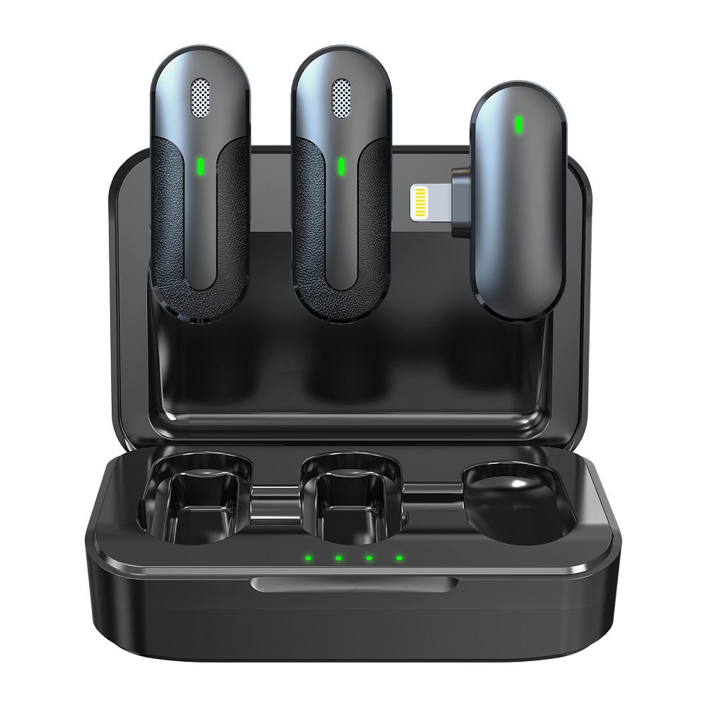 402795_oryg Devia microphone for smartfon Kintone Lightning wireless 2in1 black