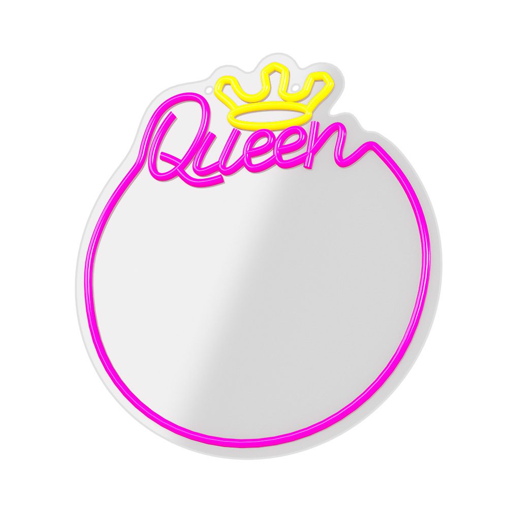403015_oryg Neon MIRROR LED QUEEN warm white pink FMNE04 Forever Light