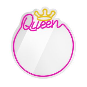 403016_oryg Neon MIRROR LED QUEEN warm white pink FMNE04 Forever Light