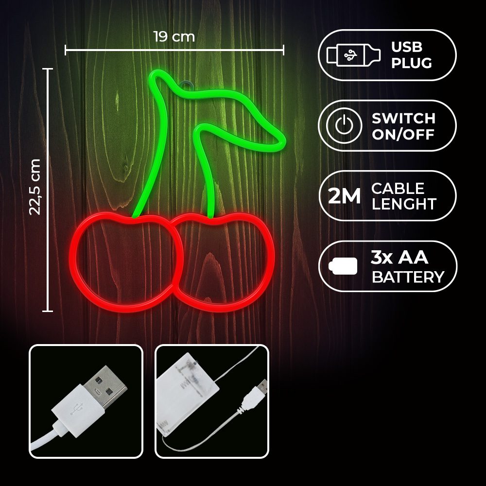 403034_oryg Neon LED Light CHERRY green red NNE23 Neolia