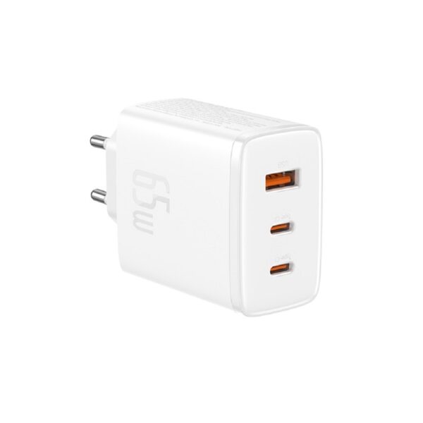Baseus wall charger Cube Pro PD 65W 2x USB-C 1x USB white