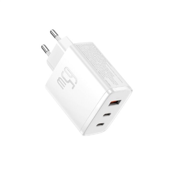 Baseus wall charger Cube Pro PD 65W 2x USB-C 1x USB white