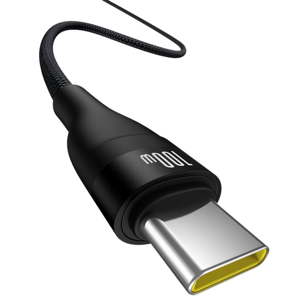 Baseus Flash 2 Charging Cable USB to USB-C 100W 1m Cluster Black