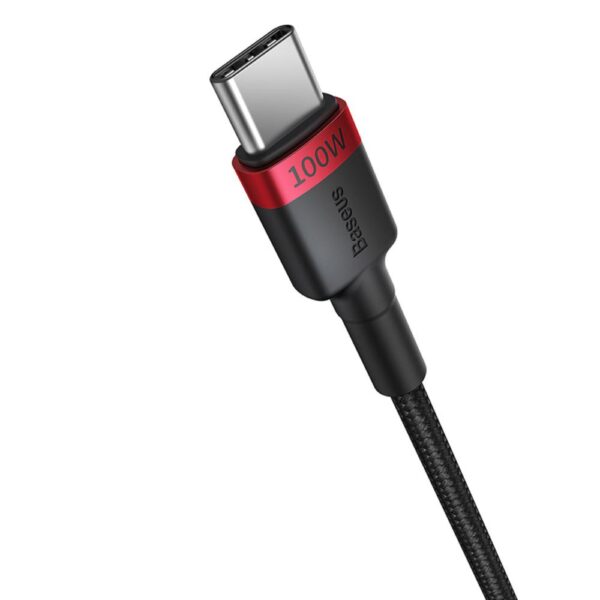 Baseus Cafule Charging Cable USB-C to USB-C 100W 1m 2pcs Red Black+Grey Black