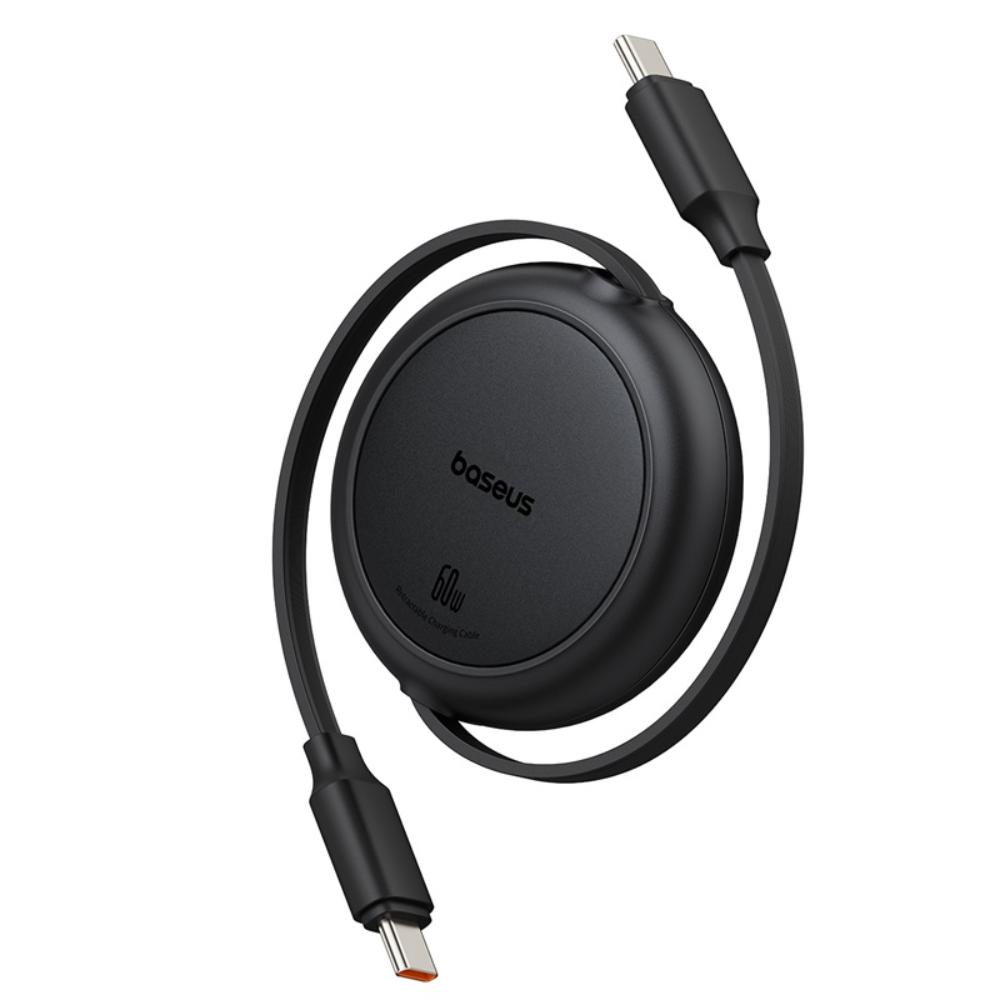 Baseus Free2Pull Mini Charging Cable USB-C to USB-C 60W 1m Cluster Black
