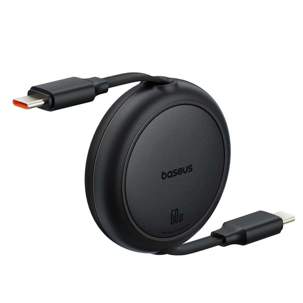 Baseus Free2Pull Mini Charging Cable USB-C to USB-C 60W 1m Cluster Black