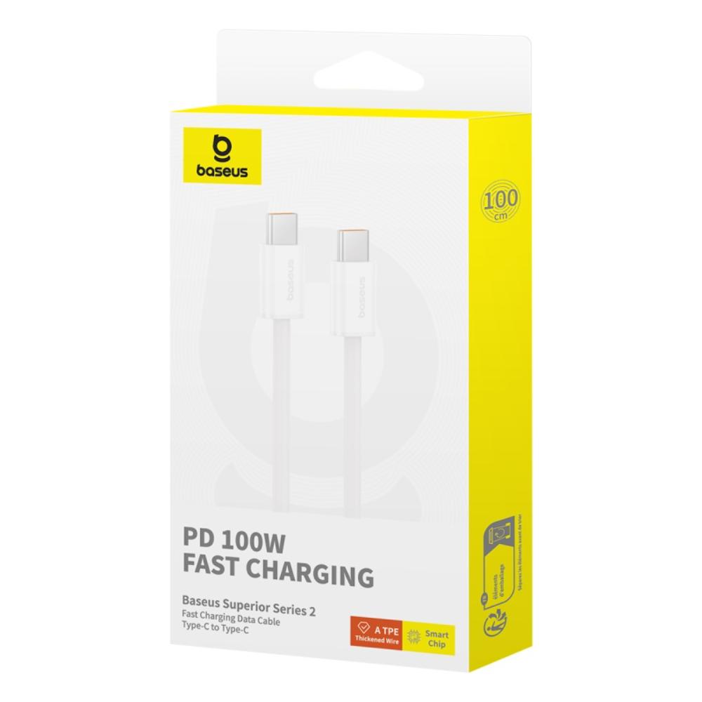 404514_oryg Baseus Superior Series 2 Fast Charging Data Cable Type-C to Type-C 100W 2m Moon White