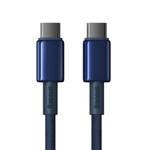 Baseus Tungsten Gold Fast Charging Data Cable Type-C to Type-C 100W 2m Deepsea Blue