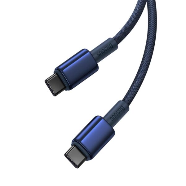 Baseus Tungsten Gold Fast Charging Data Cable Type-C to Type-C 100W 2m Deepsea Blue