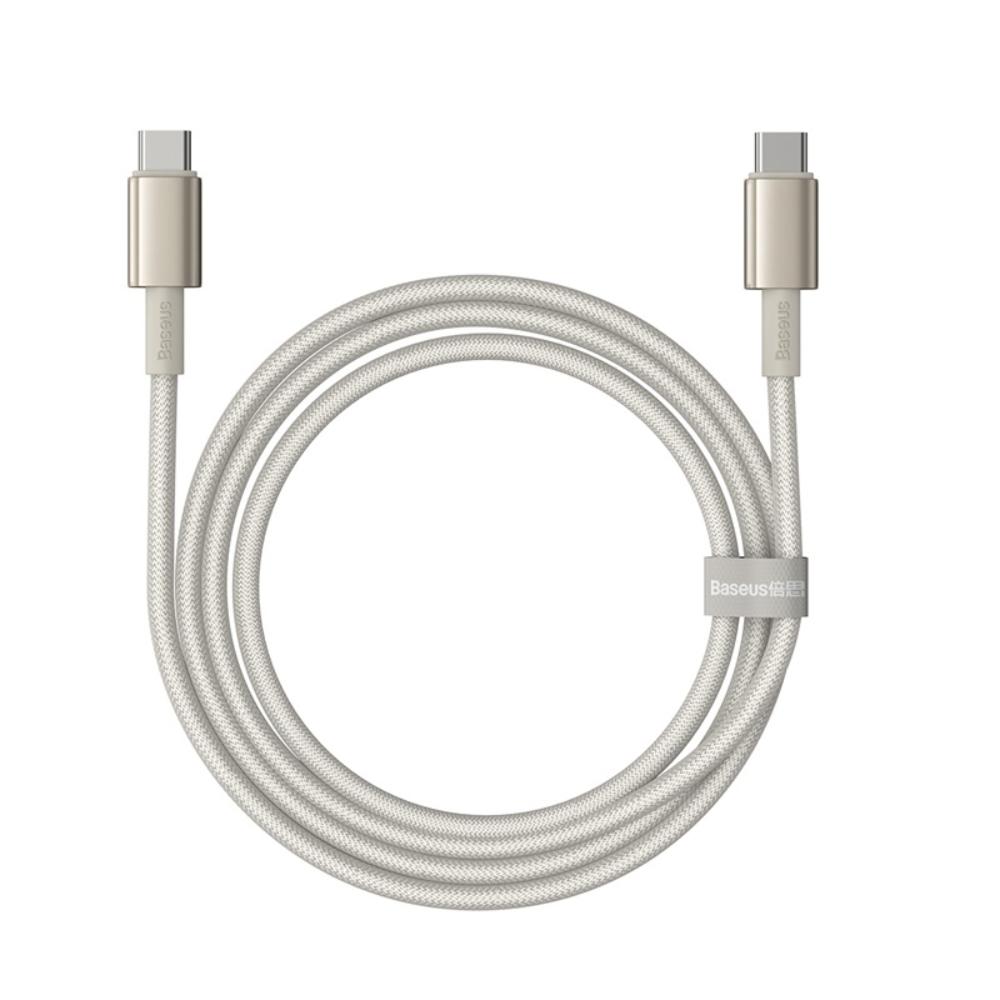 404527_oryg Baseus Tungsten Gold Fast Charging Data Cable Type-C to Type-C 100W 1m Titanium Galaxy Gold