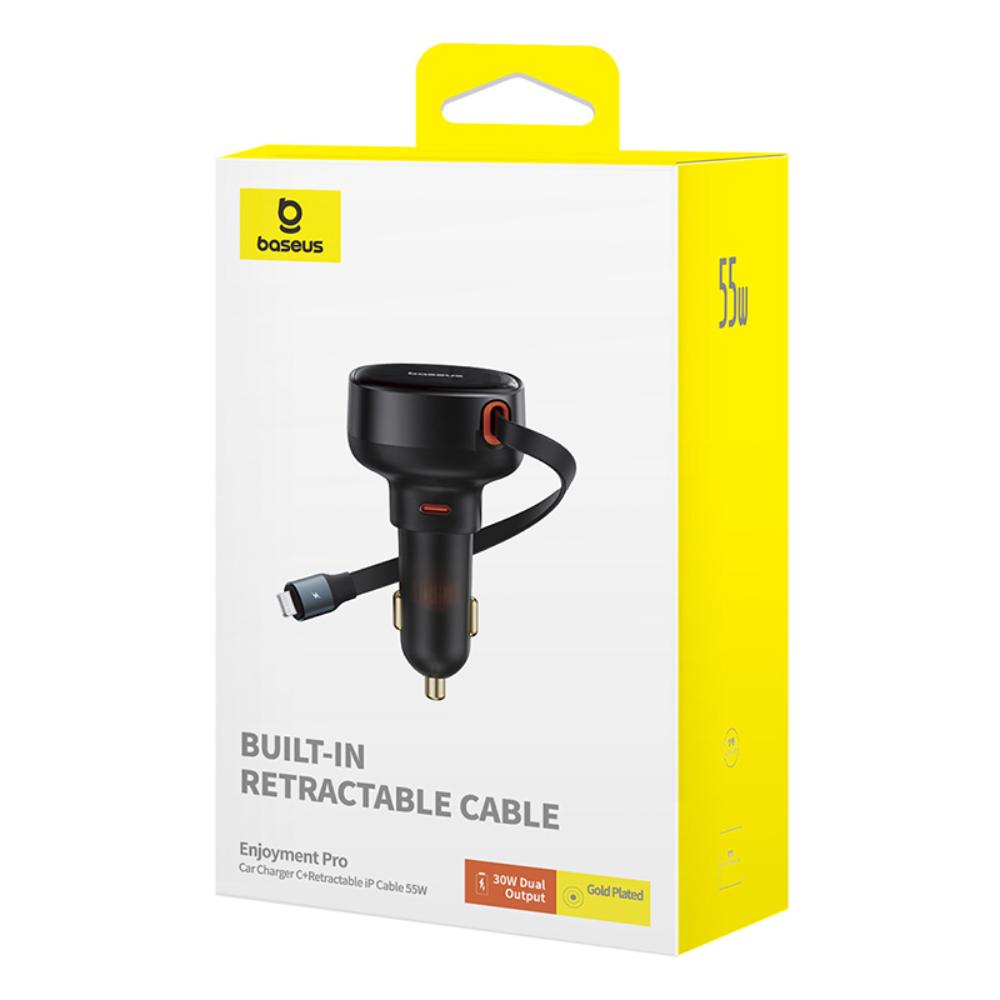 404568_oryg Baseus Enjoyment Pro Car Charger PD car charger 1x USB-C port 55W with cable black