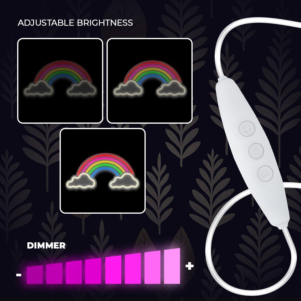 Neon PLEXI LED RAINBOW ON CLOUDS multicolor FPNE32 Forever Light