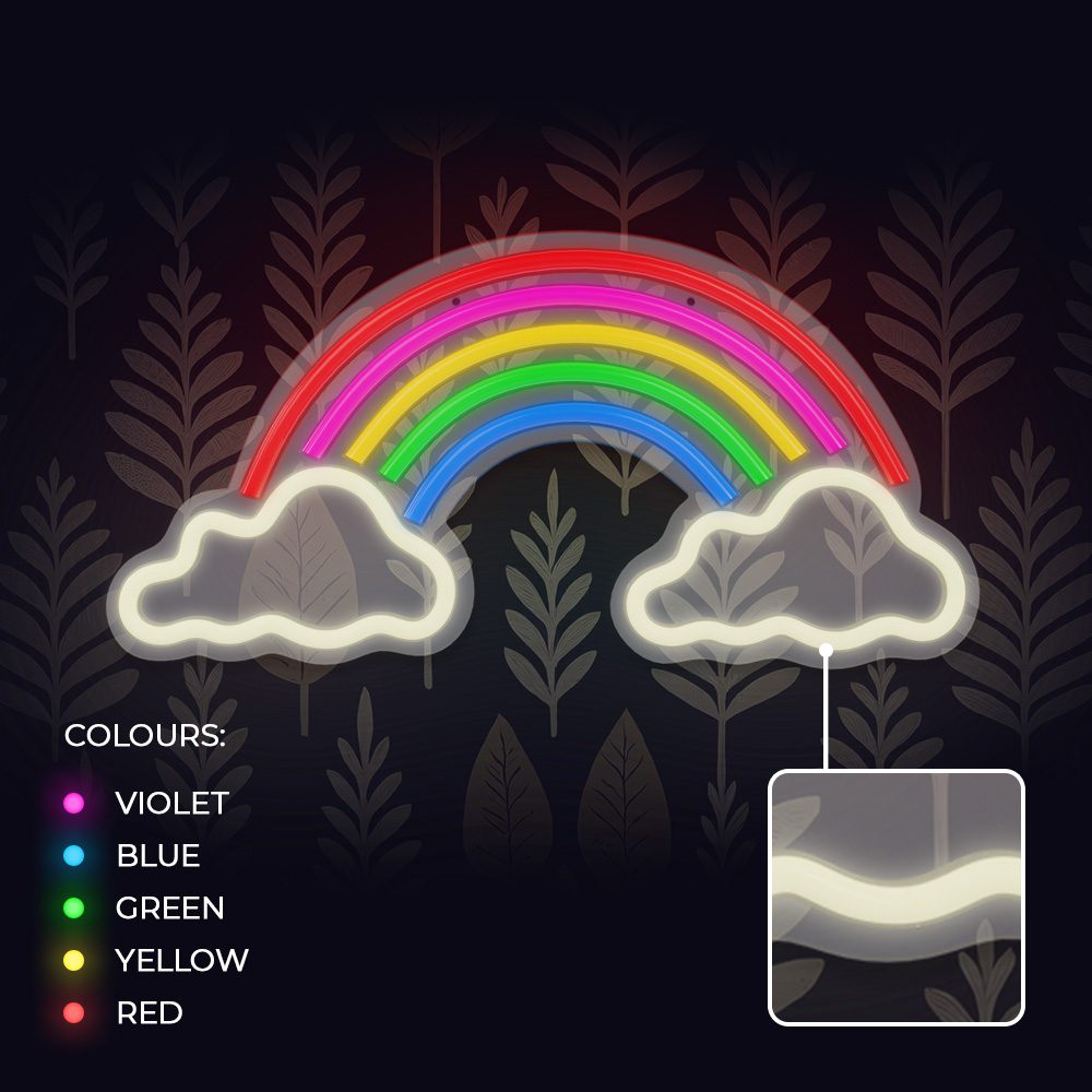 Neon PLEXI LED RAINBOW ON CLOUDS multicolor FPNE32 Forever Light