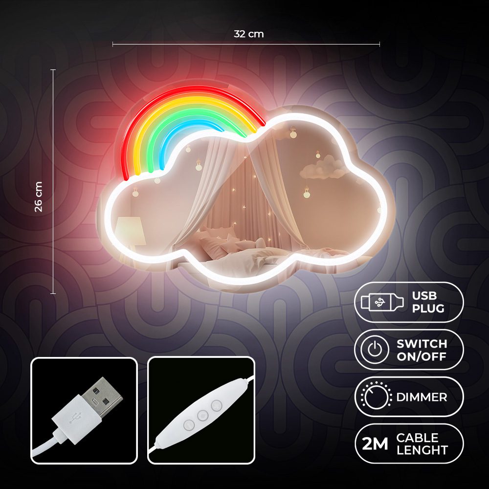 405652_oryg Neon MIRROR LED CLOUD multicolor FMNE05 Forever Light