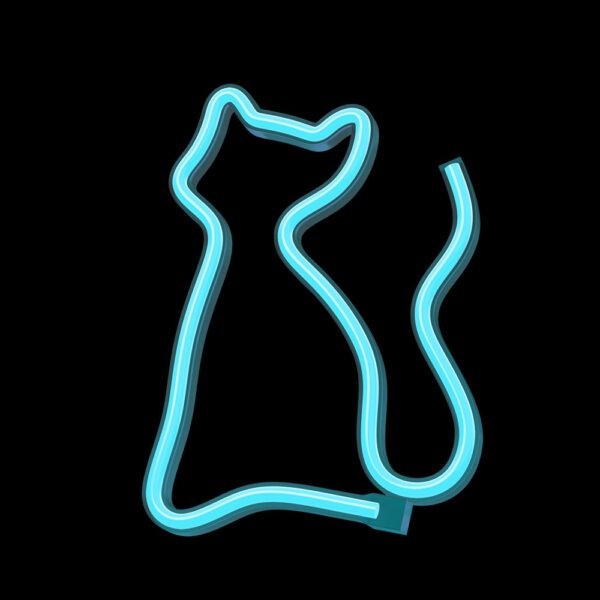 406610_oryg Neon LED Light CAT turquoise NNE24 Neolia