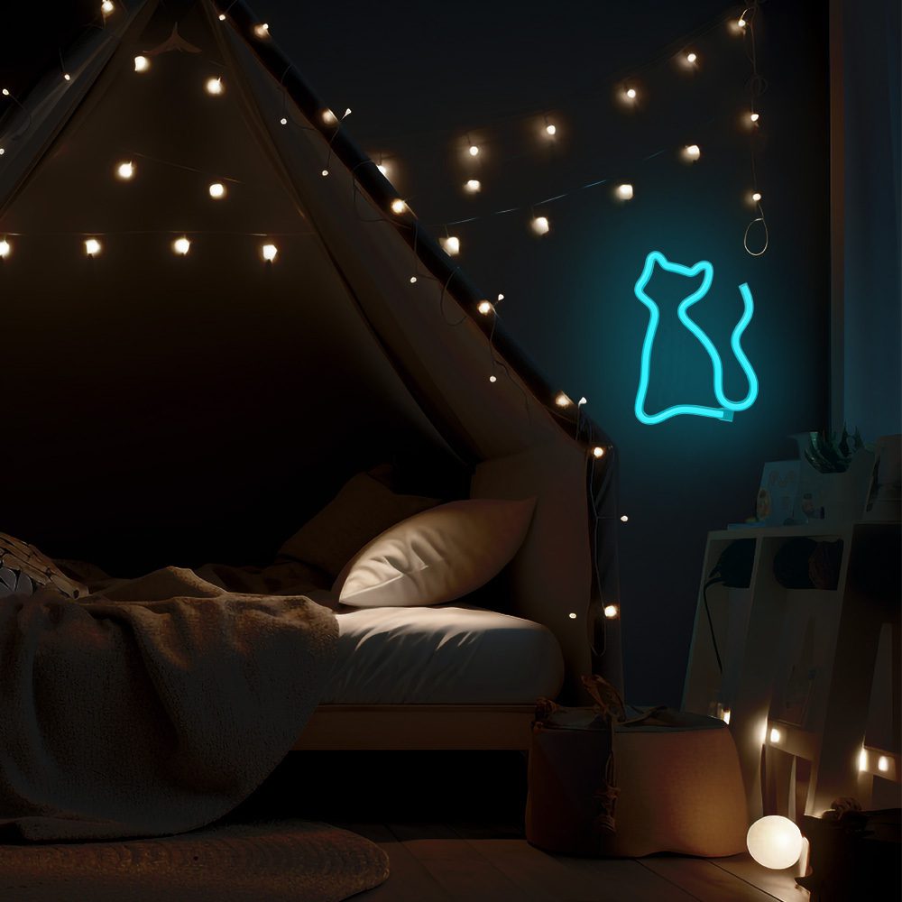 406612_oryg Neon LED Light CAT turquoise NNE24 Neolia
