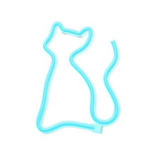 406613_oryg Neon LED Light CAT turquoise NNE24 Neolia