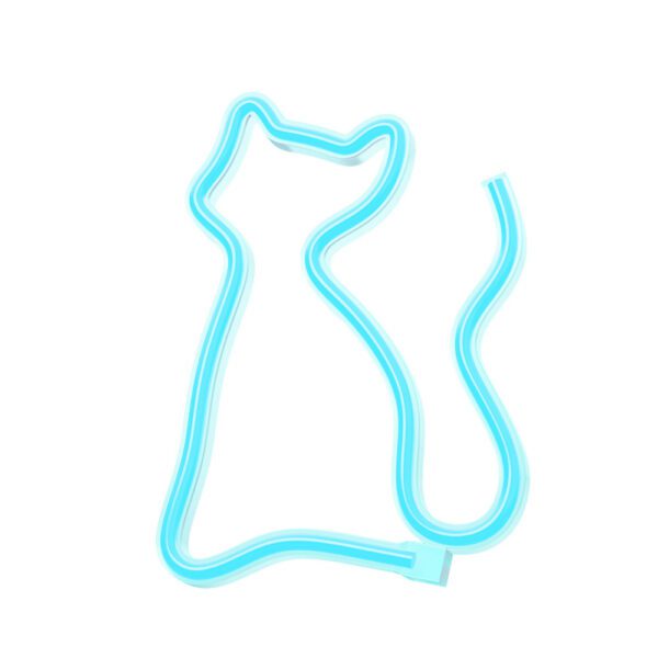 406613_oryg Neon LED Light CAT turquoise NNE24 Neolia
