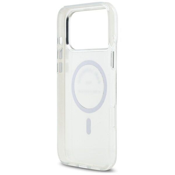 KARL LAGERFELD case for IPHONE 17 Pro Max compatible with MagSafe KLHMP17XHKRSGPT (IML Karl RSG Logo) transparent