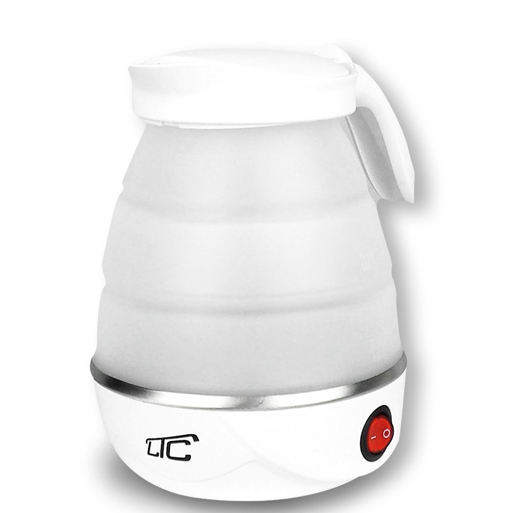 406991_oryg Foldable silicone mini tourist kettle white 220-240V/50Hz 0,6L LTC