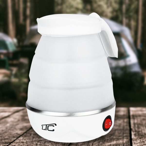 406993_oryg Foldable silicone mini tourist kettle white 220-240V/50Hz 0,6L LTC