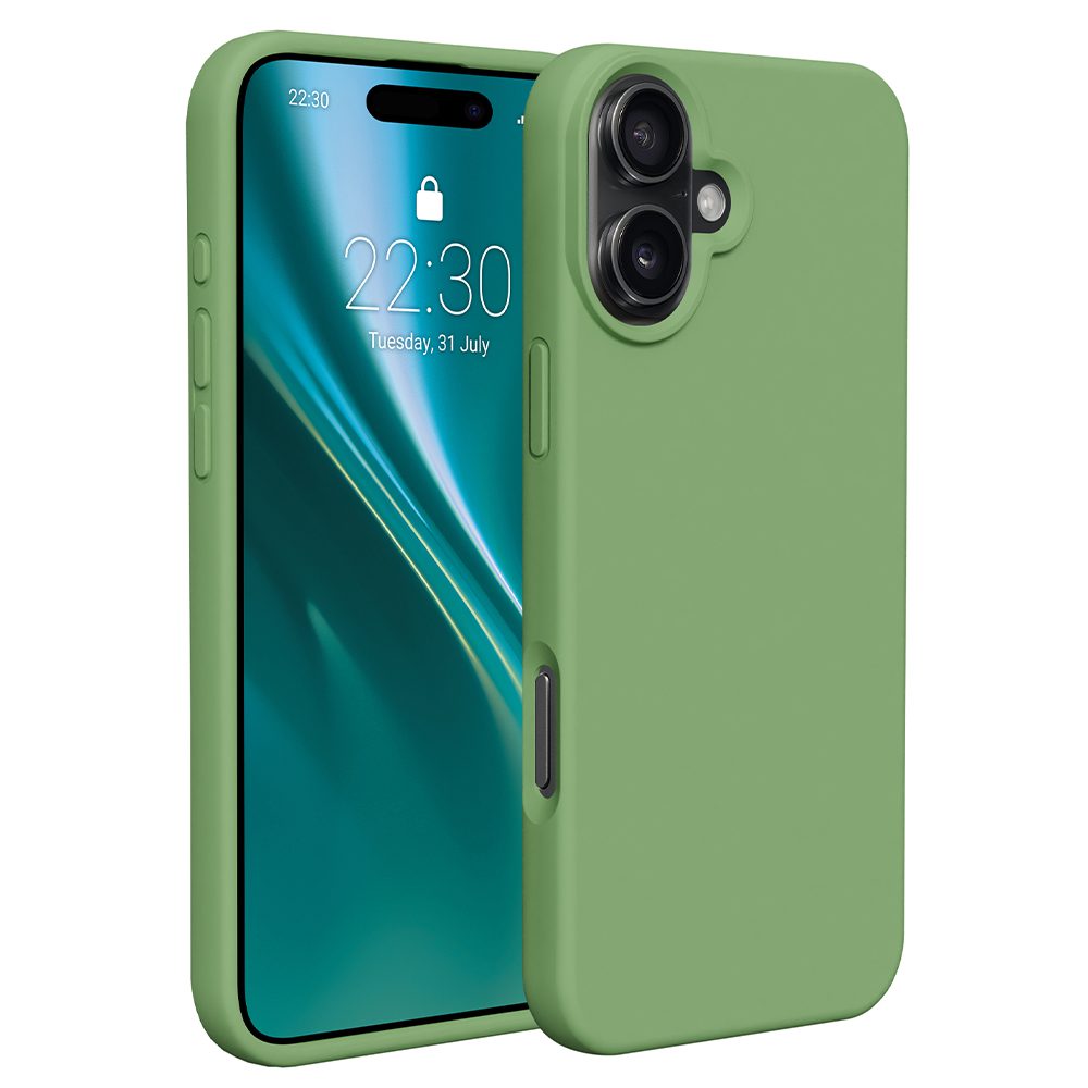 407378_oryg Etteri Silicone case for iPhone 16 6,1" light green