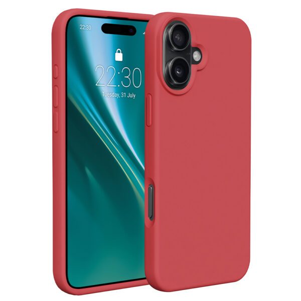 407385_oryg Etteri Silicone case for iPhone 16 Plus 6,7" raspberry