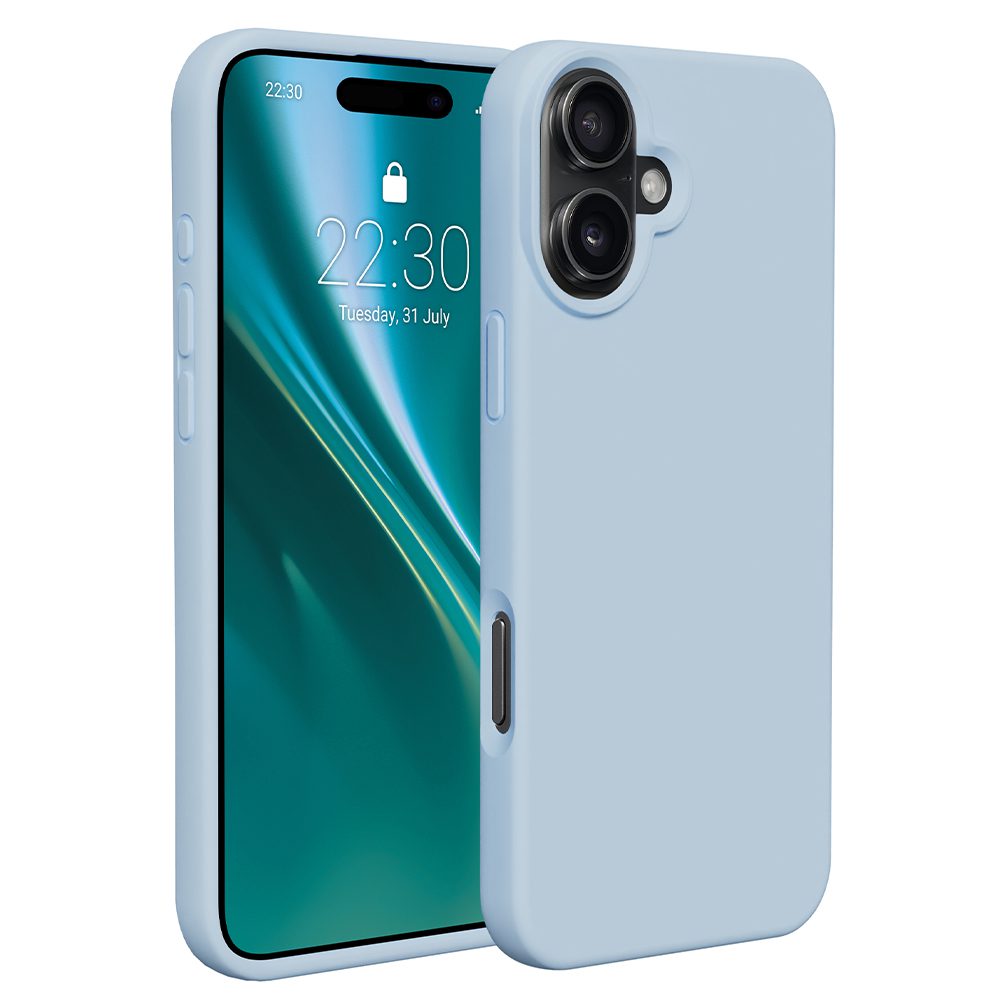 407389_oryg Etteri Silicone case for iPhone 16 Plus 6,7" light blue