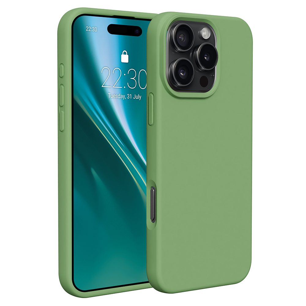 407390_oryg Etteri Silicone case for iPhone 16 Pro 6,3" light green