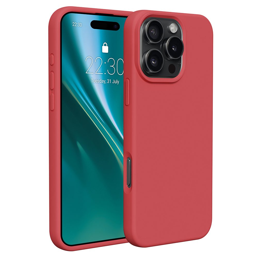 407391_oryg Etteri Silicone case for iPhone 16 Pro 6,3" raspberry