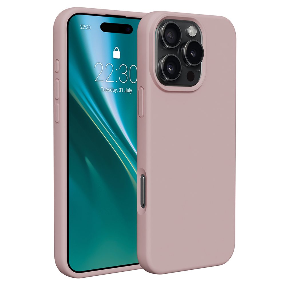 Etteri Silicone case for iPhone 16 Pro Max 6,9" light pink