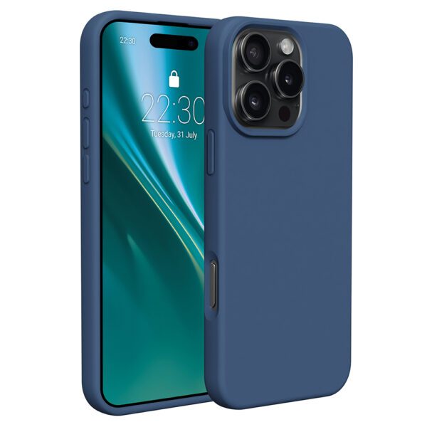 Etteri Silicone case for iPhone 16 Pro Max 6,9" dark blue