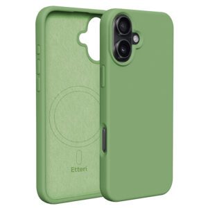 Etteri Silicone Mag case for iPhone 16 6,1" light green