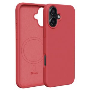 Etteri Silicone Mag case for iPhone 16 6,1" raspberry